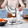 imageVEVOR Ice Crusher Machine 440lbs Per Hour Electric 4 Blades Snow Cone Maker All Stainless Steel Shaved Ice Machine with Bowl and Cover 350W 1400RPM IceShaver for Home and Commercial Use SilverSilver