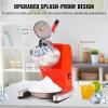 imageVEVOR Ice Crusher Machine 440lbs Per Hour Electric 4 Blades Snow Cone Maker All Stainless Steel Shaved Ice Machine with Bowl and Cover 350W 1400RPM IceShaver for Home and Commercial Use SilverOrange