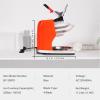 imageVEVOR Ice Crusher Machine 440lbs Per Hour Electric 4 Blades Snow Cone Maker All Stainless Steel Shaved Ice Machine with Bowl and Cover 350W 1400RPM IceShaver for Home and Commercial Use SilverOrange
