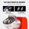 imageVEVOR Ice Crusher Machine 440lbs Per Hour Electric 4 Blades Snow Cone Maker All Stainless Steel Shaved Ice Machine with Bowl and Cover 350W 1400RPM IceShaver for Home and Commercial Use SilverOrange