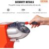 imageVEVOR Ice Crusher Machine 440lbs Per Hour Electric 4 Blades Snow Cone Maker All Stainless Steel Shaved Ice Machine with Bowl and Cover 350W 1400RPM IceShaver for Home and Commercial Use SilverOrange