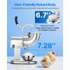 imageVEVOR Ice Crusher Machine 440lbs Per Hour Electric 4 Blades Snow Cone Maker All Stainless Steel Shaved Ice Machine with Bowl and Cover 350W 1400RPM IceShaver for Home and Commercial Use SilverSilver