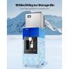 imageVEVOR Ice Dispenser Ice Storage Bin with 180 Lbs Storage Capacity 20 LbsMin Automatic Ice Dispensing with Crusher Height Adjustable Feet for Commercial Ice Maker Machine Restaurant and Hotel180 Lbs Ice Storage Bin