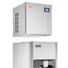 imageVEVOR Ice Dispenser Ice Storage Bin with 180 Lbs Storage Capacity 20 LbsMin Automatic Ice Dispensing with Crusher Height Adjustable Feet for Commercial Ice Maker Machine Restaurant and Hotel450LBS24H