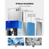imageVEVOR Ice Dispenser Ice Storage Bin with 180 Lbs Storage Capacity 20 LbsMin Automatic Ice Dispensing with Crusher Height Adjustable Feet for Commercial Ice Maker Machine Restaurant and Hotel450LBS24H