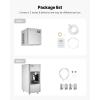 imageVEVOR Ice Dispenser Ice Storage Bin with 180 Lbs Storage Capacity 20 LbsMin Automatic Ice Dispensing with Crusher Height Adjustable Feet for Commercial Ice Maker Machine Restaurant and Hotel450LBS24H
