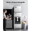 imageVEVOR Ice Dispenser Ice Storage Bin with 180 Lbs Storage Capacity 20 LbsMin Automatic Ice Dispensing with Crusher Height Adjustable Feet for Commercial Ice Maker Machine Restaurant and Hotel500LBS24H
