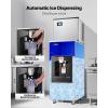 imageVEVOR Ice Dispenser Ice Storage Bin with 180 Lbs Storage Capacity 20 LbsMin Automatic Ice Dispensing with Crusher Height Adjustable Feet for Commercial Ice Maker Machine Restaurant and Hotel180 Lbs Ice Storage Bin