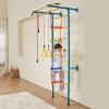 imageVEVOR Indoor Jungle Gym for Toddlers 7in1 Climbing Playset with Carbon Steel Swedish Ladder Wall Ladder PullUp Bar Rope Ladder and Gymnastic Rings Supports 220 lbs Multicolor5in1