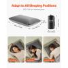 imageVEVOR Inflatable Camping Pillow 5Inch Thickened Travel Pillow Soft Backpacking Pillows with Removable ampamp Washable Cover Storage Bag Lightweight and Portable for Camping Air Travel Hiking OfficeMemory Foam  Medium