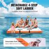 imageVEVOR Inflatable Floating Dock Inflatable Dock Platform NonSlip Air Dock Platform with Portable Carrying Bag ampamp Detachable Ladder Floating Platform Island Raft for Pool Beach Ocean15 x 6 FT