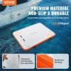 imageVEVOR Inflatable Floating Dock Inflatable Dock Platform NonSlip Air Dock Platform with Portable Carrying Bag ampamp Detachable Ladder Floating Platform Island Raft for Pool Beach Ocean8 x 6 FT