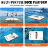 imageVEVOR Inflatable Floating Dock Inflatable Dock Platform NonSlip Air Dock Platform with Portable Carrying Bag ampamp Detachable Ladder Floating Platform Island Raft for Pool Beach Ocean8 x 5 FT