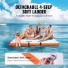 imageVEVOR Inflatable Floating Dock Inflatable Dock Platform NonSlip Air Dock Platform with Portable Carrying Bag ampamp Detachable Ladder Floating Platform Island Raft for Pool Beach Ocean8 x 5 FT