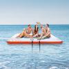 imageVEVOR Inflatable Floating Dock Inflatable Dock Platform NonSlip Air Dock Platform with Portable Carrying Bag ampamp Detachable Ladder Floating Platform Island Raft for Pool Beach Ocean7 x 7 FT