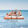 imageVEVOR Inflatable Floating Dock Inflatable Dock Platform NonSlip Air Dock Platform with Portable Carrying Bag ampamp Detachable Ladder Floating Platform Island Raft for Pool Beach Ocean15 x 6 FT