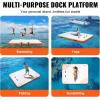 imageVEVOR Inflatable Floating Dock Inflatable Dock Platform NonSlip Air Dock Platform with Portable Carrying Bag ampamp Detachable Ladder Floating Platform Island Raft for Pool Beach Ocean8 x 6 FT