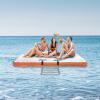 imageVEVOR Inflatable Floating Dock Inflatable Dock Platform NonSlip Air Dock Platform with Portable Carrying Bag ampamp Detachable Ladder Floating Platform Island Raft for Pool Beach Ocean6 x 5 FT