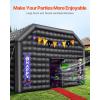 imageVEVOR Inflatable Nightclub 177 x 164 x 139 Ft Blow up Party Tent with Disco Lights ampamp 680W Blower Large Inflatable Night Club Tent for Adults Inflatable House Air Cube for Wedding Birthday BlackBlack