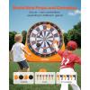imageVEVOR Inflatable Soccer Dart Board Over 8 ft High Giant Soccer Dart Board with 9 Kick Balls ampamp Air Pump4 Kick Balls 6 Darts 6 Axe