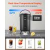imageVEVOR Insulated Beverage Dispenser 5 Gal19L Hot and Cold Beverage Server with Spigot ampamp Handle FoodGrade Thermal Drink Dispenser Cooler for Tea Coffee Water in Cafes ampamp Restaurants 2 Pack BlackBlack 32Gal