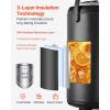imageVEVOR Insulated Beverage Dispenser 5 Gal19L Hot and Cold Beverage Server with Spigot ampamp Handle FoodGrade Thermal Drink Dispenser Cooler for Tea Coffee Water in Cafes ampamp Restaurants 2 Pack BlackBlack 32Gal