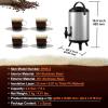 imageVEVOR Insulated Beverage Dispenser 5 Gal19L Hot and Cold Beverage Server with Spigot ampamp Handle FoodGrade Thermal Drink Dispenser Cooler for Tea Coffee Water in Cafes ampamp Restaurants 2 Pack Black2 Gal 76 L