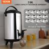 imageVEVOR Insulated Beverage Dispenser 5 Gal19L Hot and Cold Beverage Server with Spigot ampamp Handle FoodGrade Thermal Drink Dispenser Cooler for Tea Coffee Water in Cafes ampamp Restaurants 2 Pack Black2 Gal 76 L