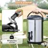 imageVEVOR Insulated Beverage Dispenser 5 Gal19L Hot and Cold Beverage Server with Spigot ampamp Handle FoodGrade Thermal Drink Dispenser Cooler for Tea Coffee Water in Cafes ampamp Restaurants 2 Pack Black2 Gal 76 L