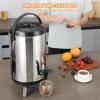 imageVEVOR Insulated Beverage Dispenser 5 Gal19L Hot and Cold Beverage Server with Spigot ampamp Handle FoodGrade Thermal Drink Dispenser Cooler for Tea Coffee Water in Cafes ampamp Restaurants 2 Pack Black2 Gal 76 L