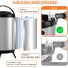 imageVEVOR Insulated Beverage Dispenser 5 Gal19L Hot and Cold Beverage Server with Spigot ampamp Handle FoodGrade Thermal Drink Dispenser Cooler for Tea Coffee Water in Cafes ampamp Restaurants 2 Pack Black2 Gal 76 L