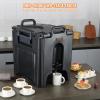 imageVEVOR Insulated Beverage Dispenser 5 Gallon Foodgrade LDPE Hot and Cold Beverage Server Thermal Drink Dispenser Cooler with 09 in PU Layer TwoStage Faucet Handle for Restaurant Drink Shop10 Gal