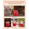 imageVEVOR Insulated Beverage Dispenser 8 Gal303L Thermal Hot and Cold Drink Server Dispenser with Spigot FoodGrade Cooler Jug with 304 Stainless Steel Interior for Tea Coffee Restaurant Outdoor22Gal