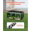 imageVEVOR KOI Aquarium Tank Above Ground Fish Pond 127 Gallon Foldable Canvas Fish Pool Pond with Clear Viewing Panel OutdoorIndoor No Dig Turtle Goldfish Pond with 304SS Frame and Drain ValveWith Clear Panel