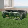 imageVEVOR KOI Aquarium Tank Above Ground Fish Pond 127 Gallon Foldable Canvas Fish Pool Pond with Clear Viewing Panel OutdoorIndoor No Dig Turtle Goldfish Pond with 304SS Frame and Drain ValveWith Clear Panel