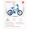 imageVEVOR Kids Bike 141618 Inches BMX Style Children Bicycle Training Wheels Included Sturdy and Easy to Assemble Toddler Bike for Boys ampamp Girls Learning to Ride BlueBlue