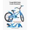 imageVEVOR Kids Bike 141618 Inches BMX Style Children Bicycle Training Wheels Included Sturdy and Easy to Assemble Toddler Bike for Boys ampamp Girls Learning to Ride BlueBlue