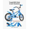 imageVEVOR Kids Bike 141618 Inches BMX Style Children Bicycle Training Wheels Included Sturdy and Easy to Assemble Toddler Bike for Boys ampamp Girls Learning to Ride BlueBlue