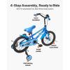 imageVEVOR Kids Bike 141618 Inches BMX Style Children Bicycle Training Wheels Included Sturdy and Easy to Assemble Toddler Bike for Boys ampamp Girls Learning to Ride BlueBlue