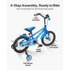 imageVEVOR Kids Bike 141618 Inches BMX Style Children Bicycle Training Wheels Included Sturdy and Easy to Assemble Toddler Bike for Boys ampamp Girls Learning to Ride BlueBlue