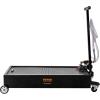 imageVEVOR Low Profile Oil Drain Pan 25 Gal Oil Drain Pan with Electric Pump Large Capacity Oil Change Pan with 72ft Hose ampamp Folding Handle Rolling Oil Drain Cart for Trucks Buses RVs20 Gallon