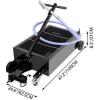 imageVEVOR Low Profile Oil Drain Pan 25 Gal Oil Drain Pan with Electric Pump Large Capacity Oil Change Pan with 72ft Hose ampamp Folding Handle Rolling Oil Drain Cart for Trucks Buses RVs25 Gallon