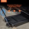 imageVEVOR Low Profile Oil Drain Pan 25 Gal Oil Drain Pan with Electric Pump Large Capacity Oil Change Pan with 72ft Hose ampamp Folding Handle Rolling Oil Drain Cart for Trucks Buses RVs17 Gallon