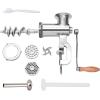 imageVEVOR Manual Stainless Steel Meat Grinder 18quot Clamp 2 Grinding Plates Sausage Stuffer Ideal for Home Kitchen Restaurant Butchers Shop10Table Clamp