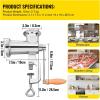 imageVEVOR Manual Stainless Steel Meat Grinder 18quot Clamp 2 Grinding Plates Sausage Stuffer Ideal for Home Kitchen Restaurant Butchers Shop10Table Clamp