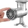 imageVEVOR Manual Stainless Steel Meat Grinder 18quot Clamp 2 Grinding Plates Sausage Stuffer Ideal for Home Kitchen Restaurant Butchers Shop10Table Clamp