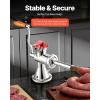 imageVEVOR Manual Stainless Steel Meat Grinder 18quot Clamp 2 Grinding Plates Sausage Stuffer Ideal for Home Kitchen Restaurant Butchers Shop5Suction Cup
