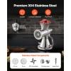 imageVEVOR Manual Stainless Steel Meat Grinder 18quot Clamp 2 Grinding Plates Sausage Stuffer Ideal for Home Kitchen Restaurant Butchers Shop5Suction Cup