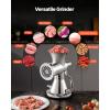 imageVEVOR Manual Stainless Steel Meat Grinder 18quot Clamp 2 Grinding Plates Sausage Stuffer Ideal for Home Kitchen Restaurant Butchers Shop5Suction Cup