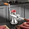 imageVEVOR Manual Stainless Steel Meat Grinder 18quot Clamp 2 Grinding Plates Sausage Stuffer Ideal for Home Kitchen Restaurant Butchers Shop5Suction Cup